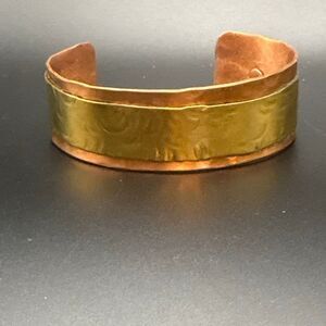 Artisan Brass & Copper Cuff, NEW, Handmade, Double Layer, Natural